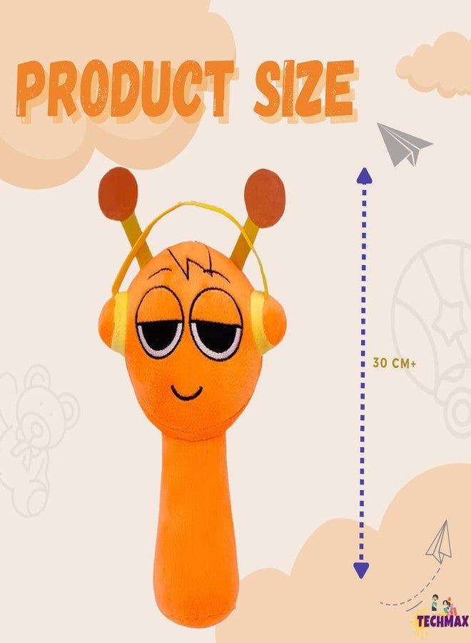 TechMax Solution لعبة تيك ماكس سوليوشن سبرونكي البرتقالية القطيفة (برتقالي، 30 سم) - Image 2